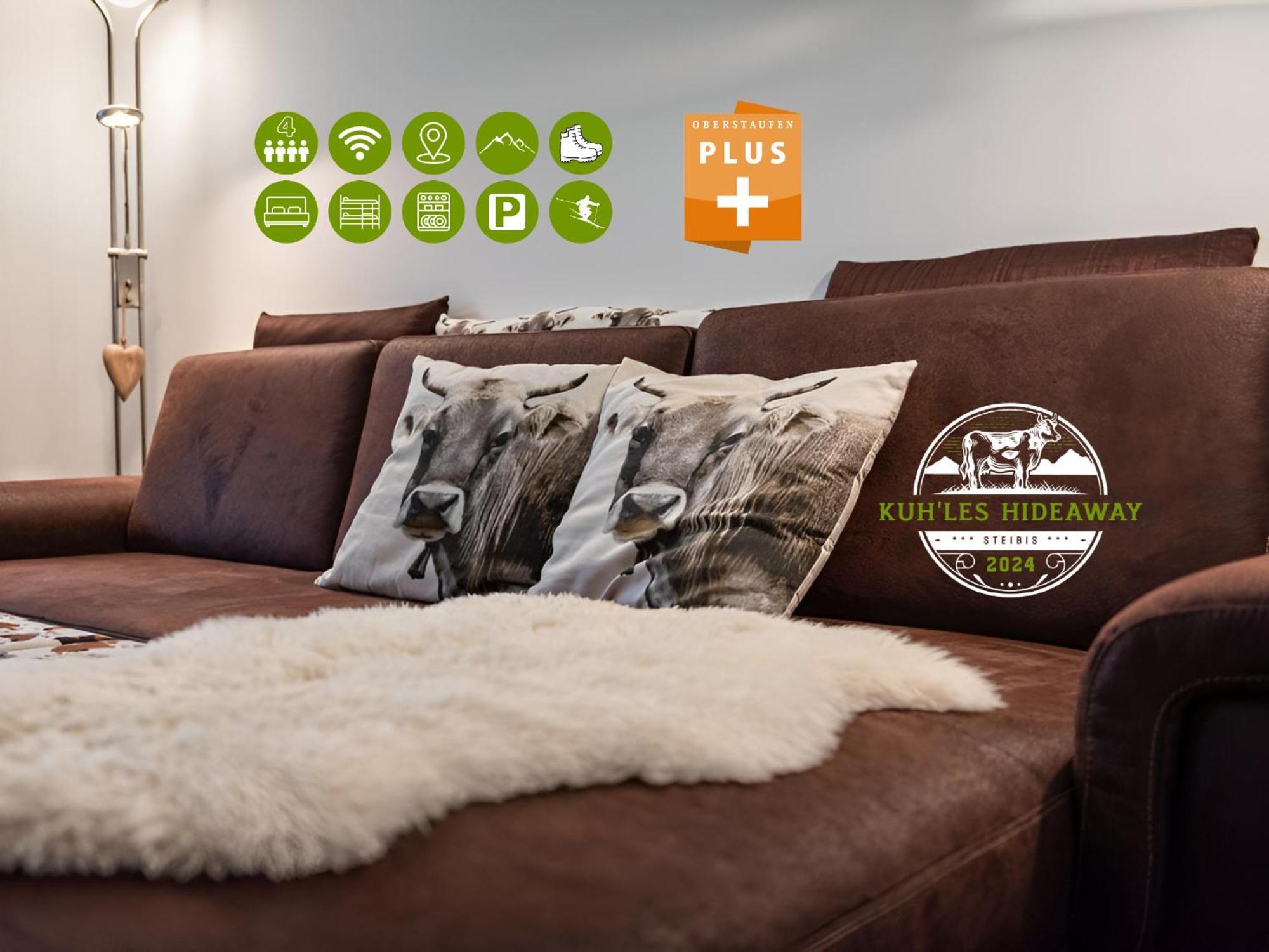 Kuh'Les Hideaway Steibis 3-Zimmer Ferienwohnung 55 M² Оберштауфен Екстер'єр фото